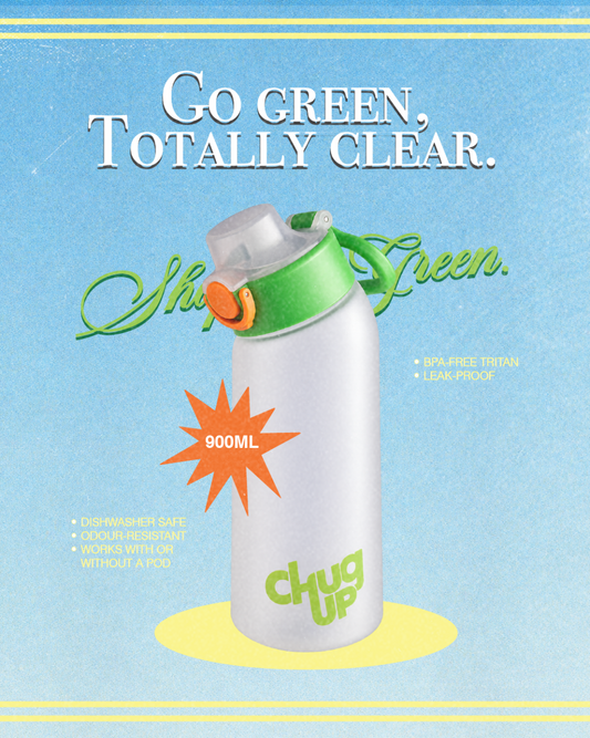 Chug Up - Classic White in Green